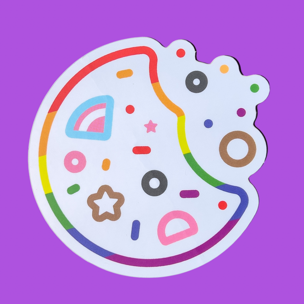 cookie logo sticker – pride